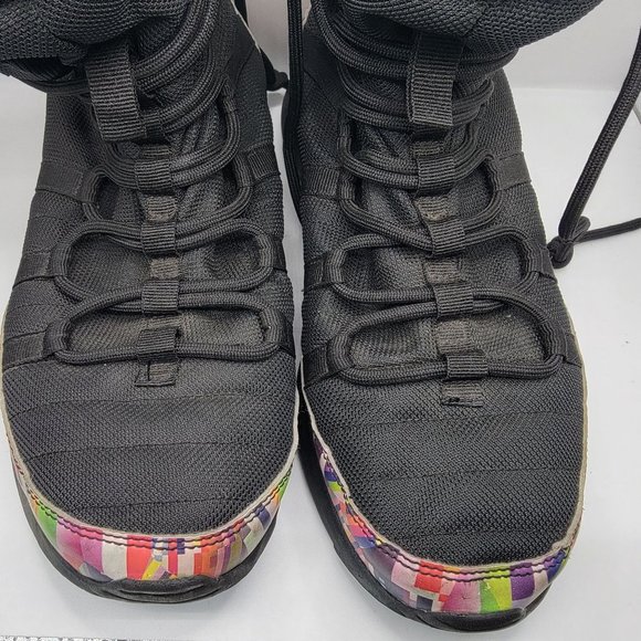 Nike Roshe One High Print GS Womens 8.5 - Kids 7Y Black Lined Shoes 807744-002 - Picture 12 of 12